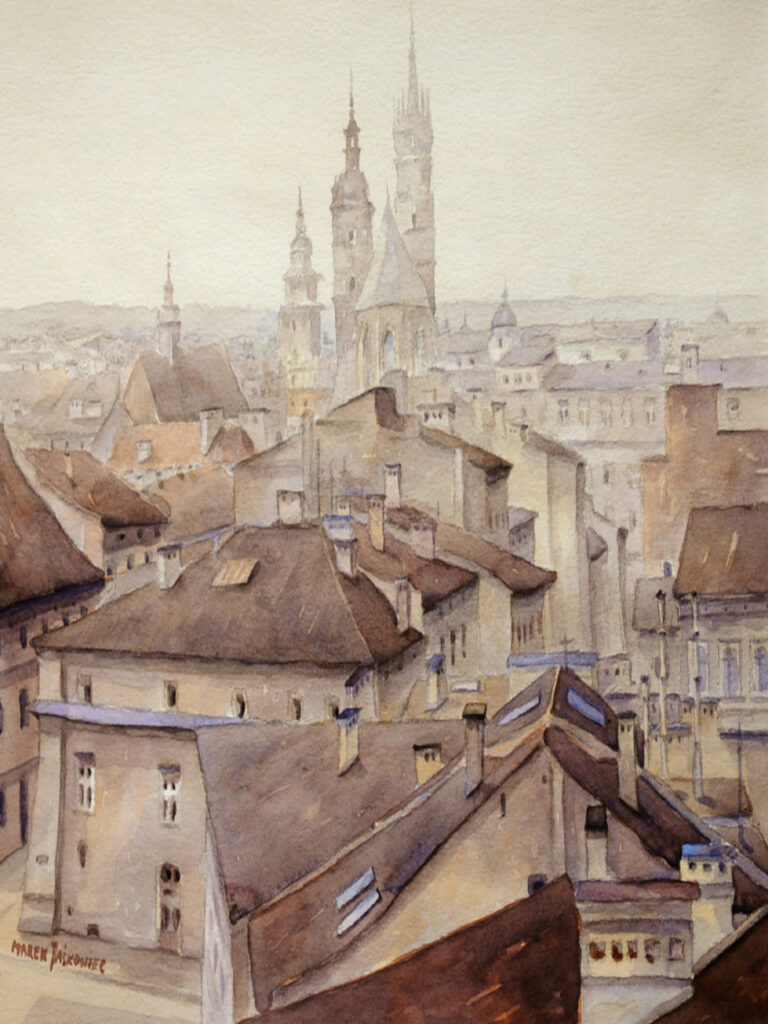 ''view of krakow'' by Marek Jaśkowiec